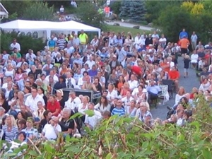 Bjørn Eidsvåg og Lisa Nilsson i Fred. Olsen parken 31. juli 2008